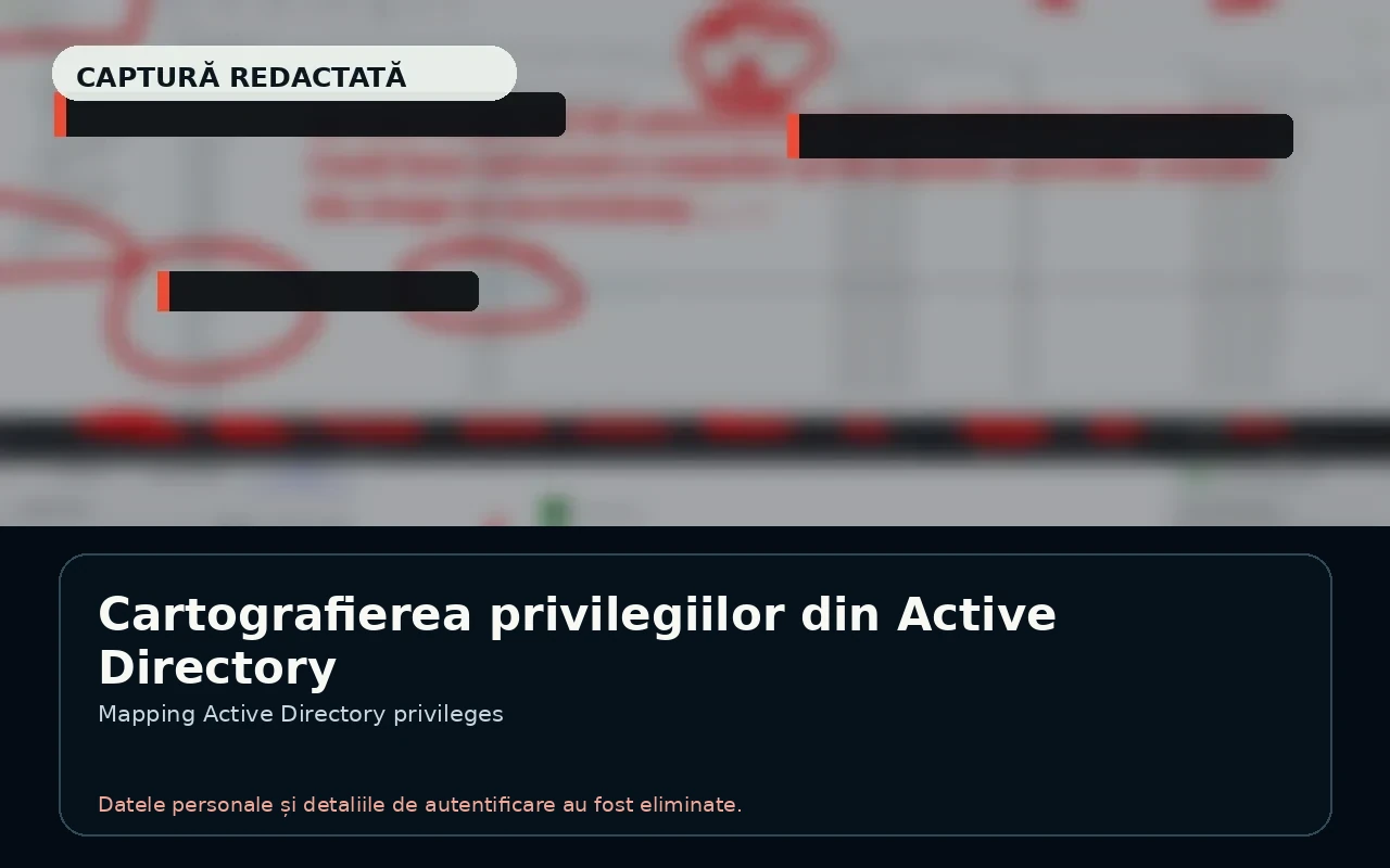 Captură redactată reprezentând structura Active Directory
