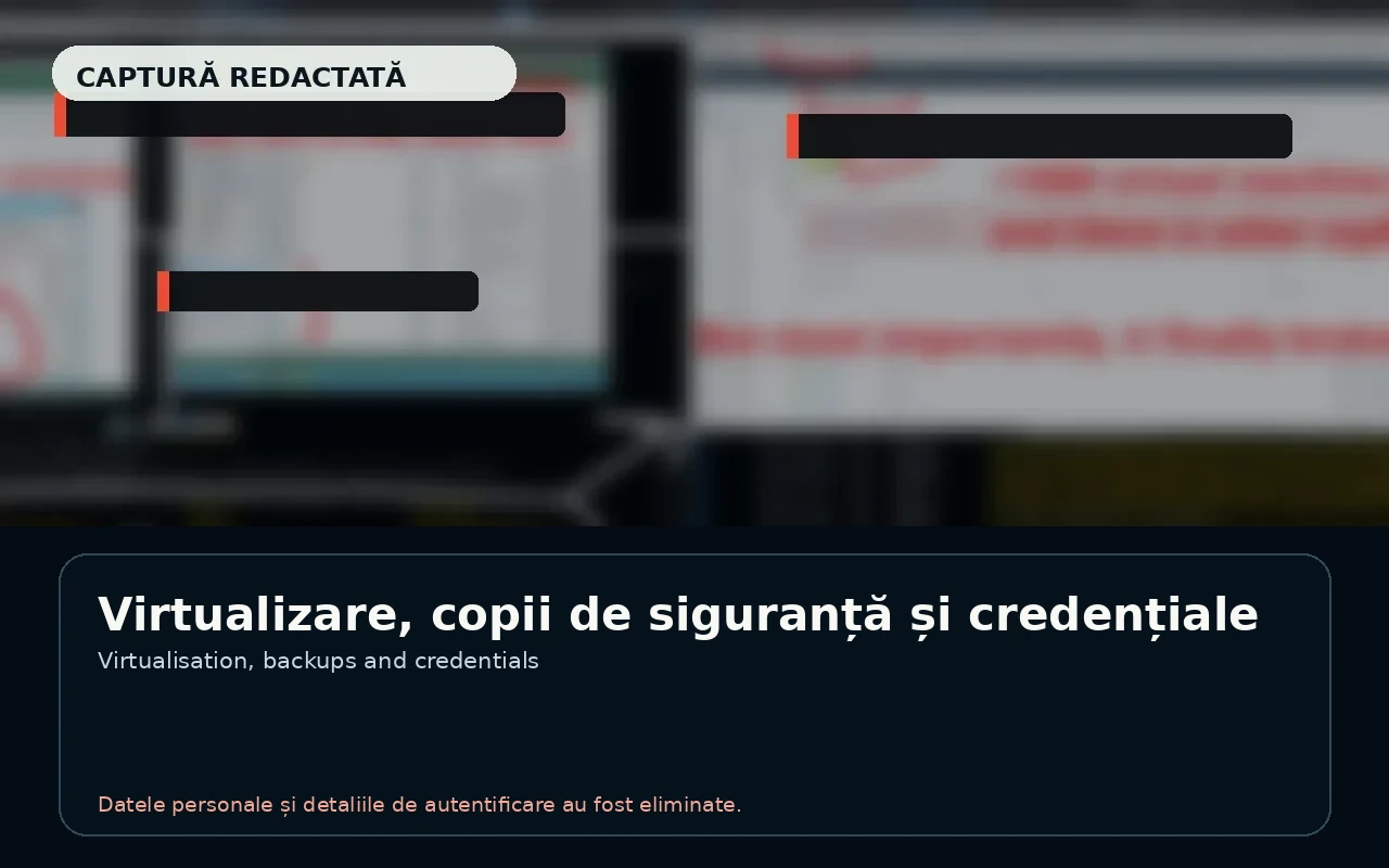 Captură redactată reprezentând vSphere și Veeam