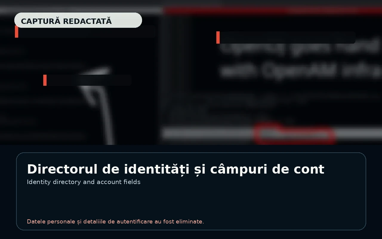 Captură redactată reprezentând directorul de utilizatori OpenDJ